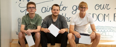 Image featuring some of the school's students receiving their IB results in July 2023