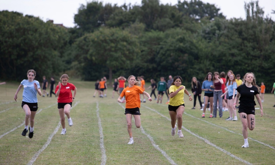 Image featuring some students competing in our sports day in 2024