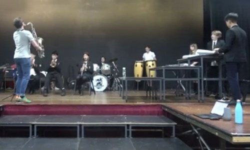 Image of students participating in the event.